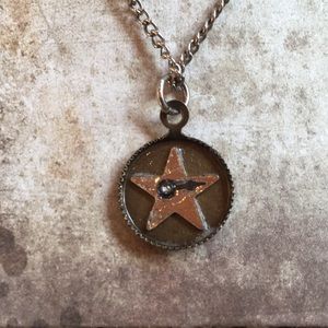 OOAK Necklace With Watch Hand & Star